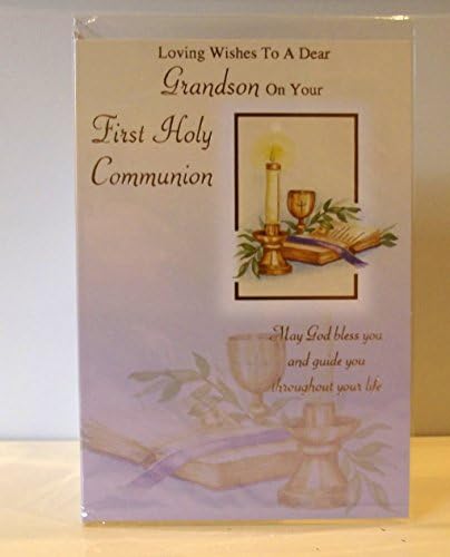 Grandson First Holy Communion Card. Grandson 1st Holy Communion Card. Grandson Holy Communion Card