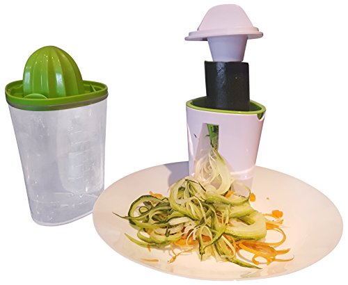 Spiralschneider Hand für Gemüsespaghetti Vegetable Spiralizer Gemüse Spiralizer Beste Veggie und Obst Spiralisieren Gemüse Cutter Cheese Slicer Food Slicer Mandoline Slicer - 4