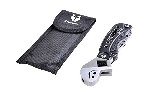 Huntington Traveler Premium Multifunktionswerkzeug: Rollgabelschlüssel, Schraubendreher mit auswechselbaren Bits (3 Bits – 2x Kreuz, 1x Flach), Klinge, Säge und Flaschen- / Dosenöffner, Edelstahl, MT093 (DE) - 3
