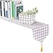 Produktbild Checkered Tisch Flagge Tuch Hanging Spike Mode Einfache Nordic Kaffee Bett Hochzeit Hotel Bankett Dekoration 3 Farben 30 cm * 120 cm (Farbe : Weiß, größe : 180cm)