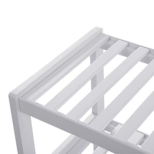 Scarpiera Pieghevole In Bambù - 5 Ripiani, 25x25x86 Cm, Grigio Scuro, Salvaspazio, Facile Montaggio