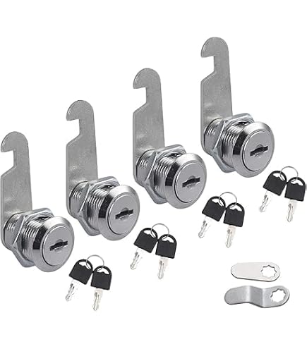 US General 16mm Cam Lock Replacement – 2 Pack Cylinder Lock For Toolbox, Mailbox, Drawer & Cabinet (Keyed Different)