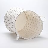 Sea Team 19.7 Large Sized Waterproof Coating Ramie Cotton Fabric Folding Laundry Hamper Bucket Cylindric Burlap Canvas Storage Basket with Stylish Grey Polka Dot Design by Sea Team - 3