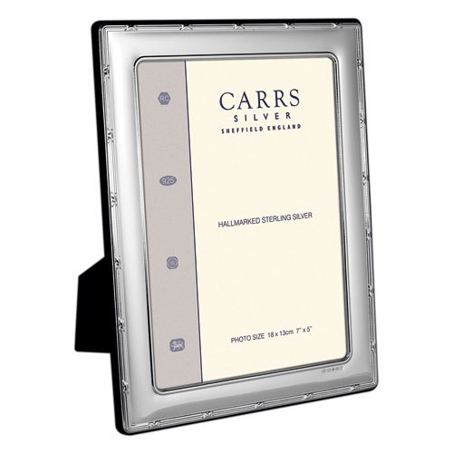 Carrs Silver Reed and Ribbon Velvet Back Photo Frame - 6x4 Inch