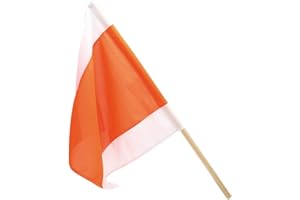 DÖNGES avvertimento Bandiera, 50 x 50 cm, bianco/arancione, 212730