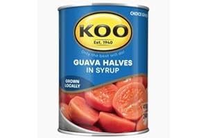 BROADWAY CANDY Koo Guava Halves in Syrup, Canned Fruit, 410g, Kosher and Halal Certified, Ready to Serve Dessert