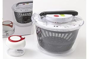 RTMAXCO Salad Spinner, 5L Large Manual Lettuce Spinner & Fruits Vegetable Washer Dryer with Secure Lid Lock & Rotary Handle, Tastier Salads, Food Prep Locking Dry Off & Drain Lettuce Quick Spine