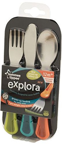 Tommee Tippee Explora Cultery Set 3pack 12m+ (BOYS COLOUR)