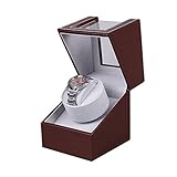 GUOSJ Automatische Uhrenbeweger für Herren oder Damen, Automatische mechanische Uhrenbox mit leisem Motor, Netzteil oder Batteriebetrieb, Rot