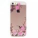 Produktbild iPhone SE Hülle, iPhone 5 5S Schutzhülle, MUTOUREN Crystal Kirstall Handyhülle Case Cover TPU Silikontasche Transparent Ultra dünne Gel Anti-scratch hinten Tasche Etui Bumper Weiß - schön Blumen Garten