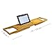 Produktbild PIGE Bambus Badewanne Caddy Tray mit ausziehbaren Seiten, Lese-Rack, Tablet-Halter, Handy-Tray und Weinglas Halter