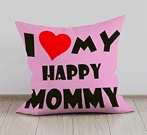 DreamVio Soft Fabric Cushion, Pillow for World's Best Mom,Pyari Mumma,Mummy,Gifts for Mom,Grandma on Birthday's & Mother's Day Color : Dark Pink Size : 12 x 12 Inch Design 12