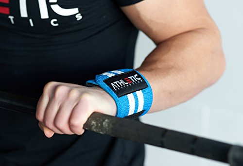 Handgelenkbandage [2er Set] in 45cm / 60cm Länge – Wrist Wraps fürs Krafttraining, Bodybuilding, Crossfit und Fitness – Für Frauen und Männer geeignet – ATHLETIC AESTHETICS - 4