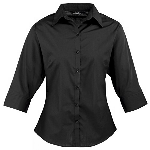 Premier HospitalityLadies 3/4 Sleeve Poplin Blouse