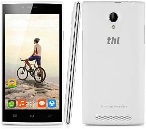 THL T6C Newest 5.0" Android Unlocked 3G Smartphone UltraThin 1GB/8GB MT6580 Quad-Core 1.3GHz GSM/WCDMA Dual SIM Card Dual Standby Mobile Phone 8.0MP&amp; 2.0MP Dual Cameras GPS OTA WIFI SIM-Free Cellphone(White)