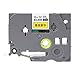 Produktbild Senoow 8m Etikettenband Tze-231 431 531 631 Breite12mm Für Brother P-touch Druckerband(1 Stück) (Schwarz auf Gelb)