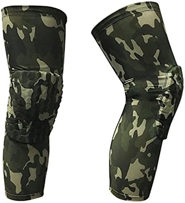 Botia 2 Pc Honeycomb Speedcross Knee Brace Sports Safety Basketball Kneepad Compression Socks Protection Scotch Camo Knee Pad Army Green M