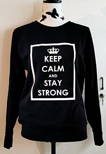 Womens statement sweater with print Keep Calm stay strong