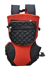 Crawlin 4 Way Kangaroo Baby Carrier Bag - Kids Cuddler with Front Pocket Cushioned Shoulder Belt & Head Support - 0 to 2 Years