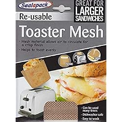 Sealapack Re Usable Toaster Mesh Cooking Pocket Pouch Sandwich Toaster Bag