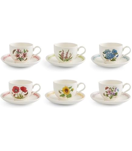 PORTMEIRION Botanic Garden Meadows Set 6 Tazze e Piattini da Colazione | Leroy Merlin