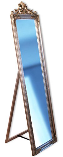 KMH®, Standspiegel mit kunstvollem Rahmen; Farbe: silber (170 x 45 cm) (#520012) …