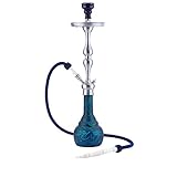 Aladin Origins Istanbul 77 cm Shisha Schlauch Wasser Pfeife Hookah Schraub robust, W513, Farbe blau - grün