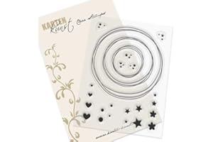 KARTENKUNST Clear Stamp-Set Stempel-Gummi Karten-Kunst - Kränze & Kreise
