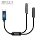 Produktbild HUIRID USB C auf 3,5 mm Klinkenstecker Kabel mit DAC Chip [Anruf- und Lautstärkeregler für Android-Kopfhörer] für Google Pixel 2/2xl Essential Phone Mote Z/Z 2, HTC U11 und mehr Schwarz 02