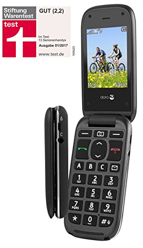 Doro PhoneEasy 613 - Teléfono móvil (320 x 240 Pixeles, MicroSD (TransFlash), 2 MP, GPRS, 900, 1800, 1900 MHz, 3.0) Negro