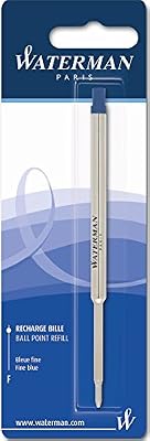Waterman Recharge pour stylo à bille Waterman Pointe fine – Bleu
