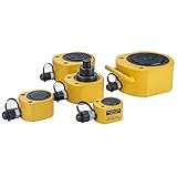 Cylindre Hydraulique CGOLDENWALL Vérin Hydraulique Ultra-mince à Triple Sections de 10-100T hauteur 51 mm course totale 26 mm (10T)