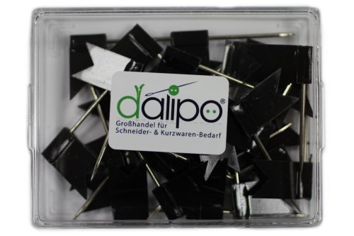 dalipo 31015 – Markiernadeln, Fahne, 30 Stück, schwarz - 2