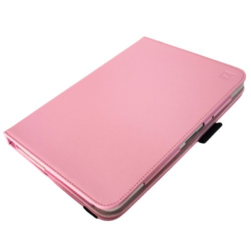 igadgitz Pink Rosa 360° Rotierende Abnehmbare PU Leder Tasche Schutz Hülle Schutzhülle Ledertasche Lederetui Etui Case Cover für Samsung Galaxy Note 10.1 N8000 WiFi 3G Android Tablet + Display Schutzfolie - 4