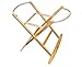 Deluxe Natural Wicker Crib / Moses Basket With White Waffle Dressing PLUS Pine Deluxe Wooden Rocking Stand Includes High Quality 100% Combed Jersey Cotton White Fitted Sheet