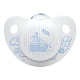 NUK Blue Orthodontic Silicone Soother 1pk (6-18 months)
