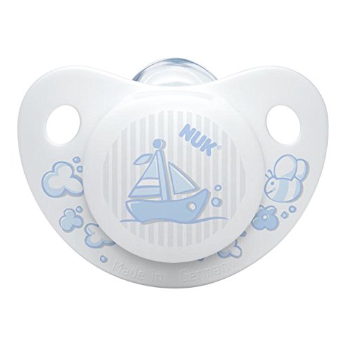 NUK Silicone Soothers (Size 1, Blue, Pack of 1)