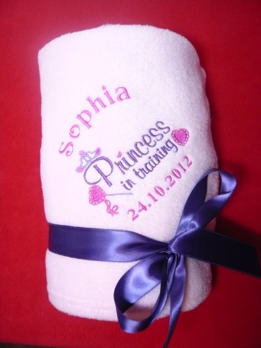 Princess in training personalised baby blanket (Pink blanket)