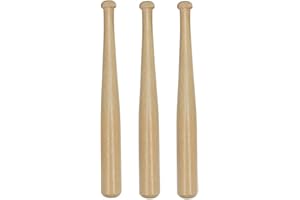 LNYMZD 3Pcs Wood 150mm Mini Baseball Bats Unfinished Small Wooden Bats Wood Baseball Bats Baseball Softball Stand Display with Wooden Ring for Painting DIY Craft Projects Baseball Sports
