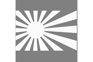 Decus Bandiera Giapponese L 0101 (Bianco Opaco) // Adesivo OEM JDM Style Vinyl Transfer