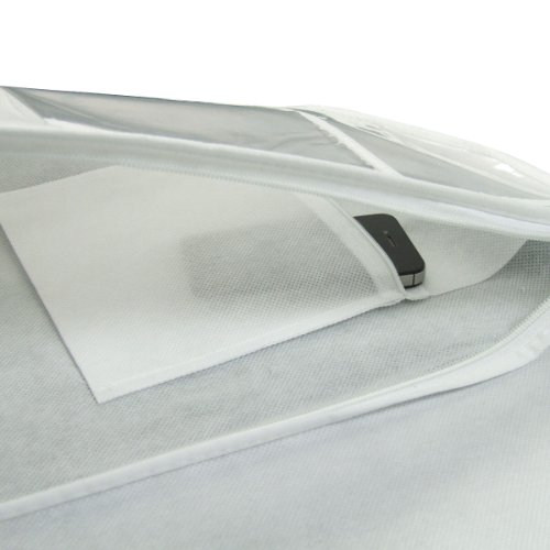 Atmungsaktiver Kleidersack für Hochzeitskleider – Weiß – 183 cm – Hangerworld - 4