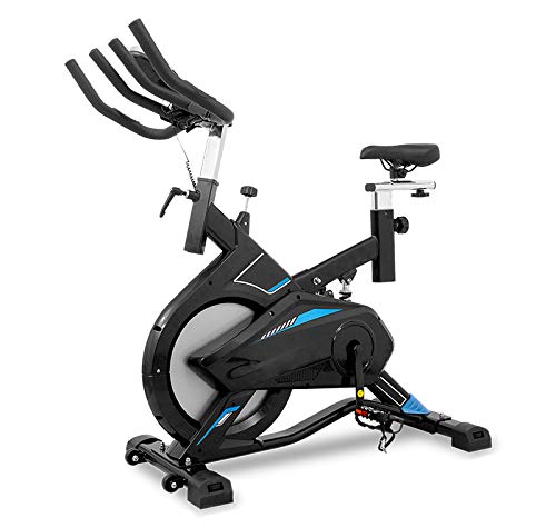 CloverFitness Clover Titanium Bicicleta de Ciclo Indoor, Adultos Unisex, Negro y Azul, Talla única