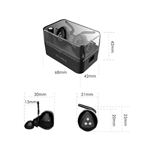 Auriculares Bluetooth Syllable D900 mini Auriculares deportivos in ear Bluetooth 4 2 Manos Libres con microfono con Caja de Carga para iPhone y otros Smart Phones-Negro reviews Auriculares Bluetooth Syllable D900 mini Auriculares deportivos in ear Bluetooth 4 2 Manos Libres con microfono con Caja de Carga para iPhone y otros Smart Phones-Negro