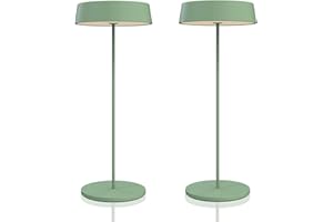 Palmina 901, bezprzewodowe lampy stołowe, aluminiowe lampy stołowe do wielokrotnego ładowania i ściemniania, bezprzewodowe 4400 mah, ochrona IP54, zewnętrzne / wewnętrzne / zielone światło stołowe 2