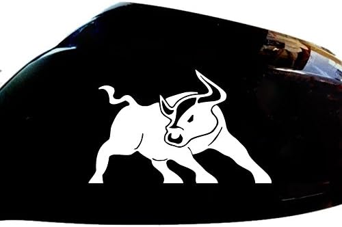 Bull Raton Car Stickers Wing Mirror Styling Decals (Set of 2), White