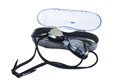 IKAMI »Mana« schwarze Deluxe-Schwimmbrille | Verspiegelt | Überragend in Sicht- und Tragekomfort | 100% Antibeschlag + UV-Schutz | Damen, Herren & Kinder | Perfekt für Triathlon & Wettkampf - 4