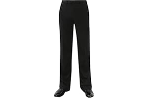 Alvivi Uomo Pantaloni da Ballo Latino Uomo Abbigliamento Ballo Uomo Standard Danza Classica Samba Rumba Tango Vita Alta Prestazione Pattinaggio Artistico