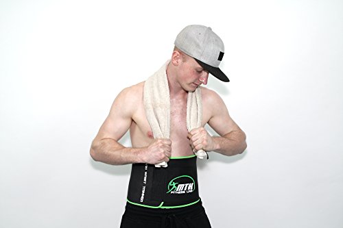 MTH Fitness Line Bauchweggürtel für Männer & Frauen | Hot Belt Rückenbandage Kompression Body Shaper Bauchgurt Waist Trainer Taillenformer Rückenstützgürtel Schwitzgürtel Fitness Gürtel Abnehmgürtel - 6