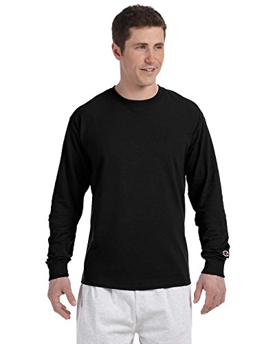 Champion Mens Long Sleeve T Shirt Black Small 1pk Us Desertcart