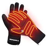Sun Will Gants Chauffants avec Batterie Rechargeable de 7.4v 2200mah Gants Hiver Hommes et Femmes pour Les Sports de Plein Air: Ski Moto Chasse Randonnée pour la Maladie de Raynaud et l'Arthrite